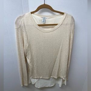 Gold bar III sweater open back with insert holiday season NYE large